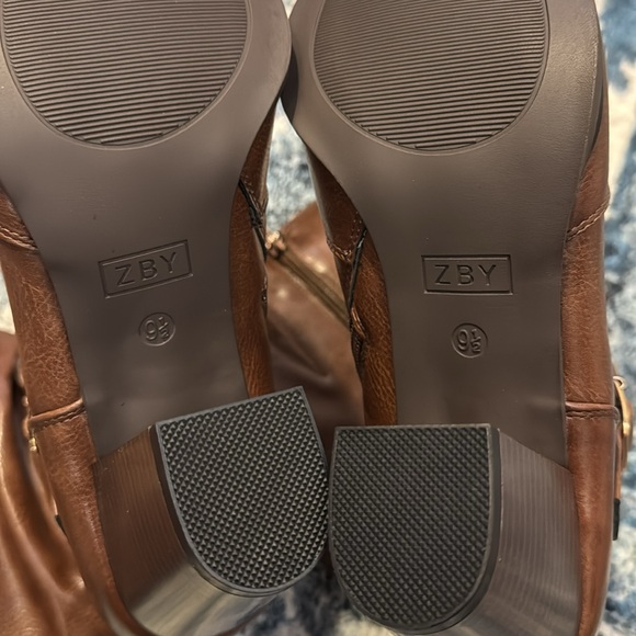 Mid Knee High Boots Chunky Heel - Picture 5 of 7